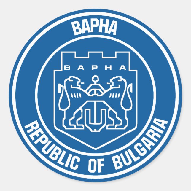 Varna Round Emblem Classic Round Sticker (Front)