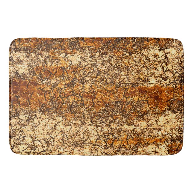 Varnish texture on rough wood bath mat (Front)