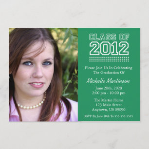 Varsity Class Of 2012 Graduation (Green) Invitation
