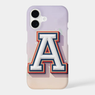 Varsity Initial Letter Phone Case Pastel