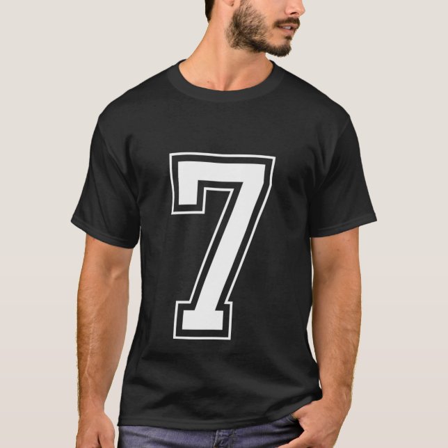Varsity Jersey Number 7 T-Shirt (Front)