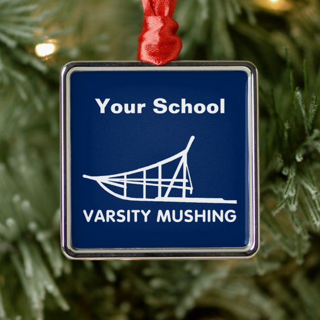 Varsity Mushing Metal Ornament (Tree)