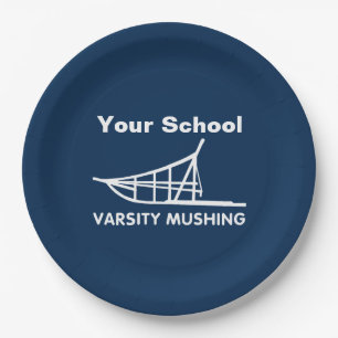 Varsity Mushing Paper Plate