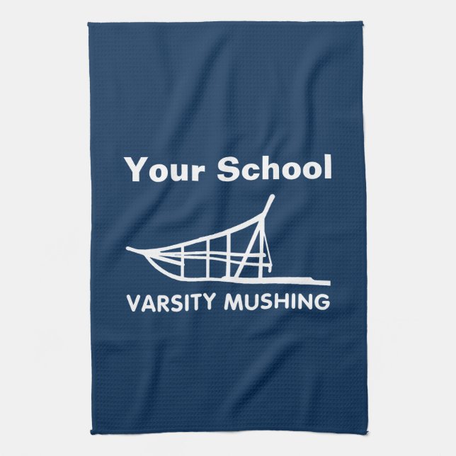 Varsity Mushing Tea Towel (Vertical)