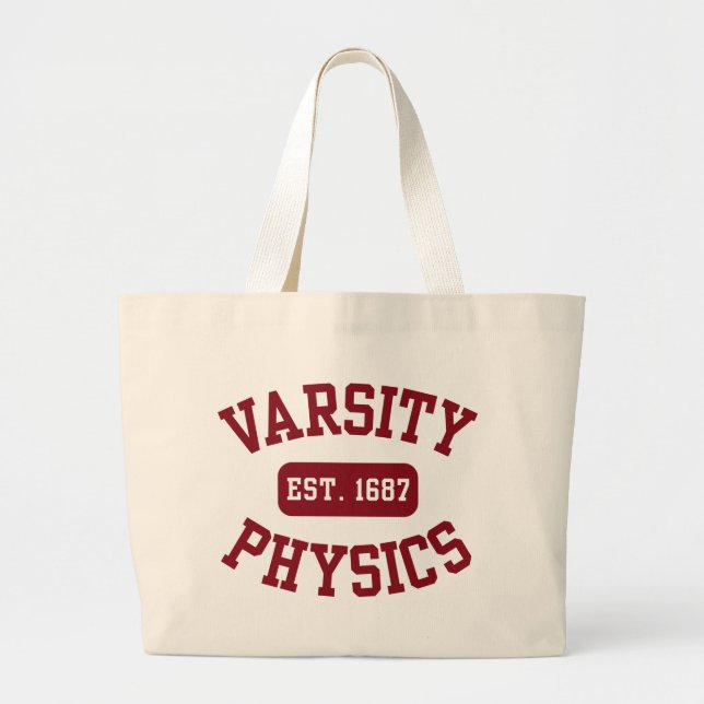 Varsity Physics Large Tote Bag (Front)