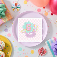 Varsity preppy pastel patch 6th Birthday