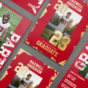 Varsity Sports Graduation Party Invitation