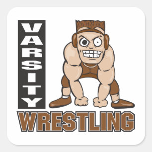 varsity wrestling square sticker
