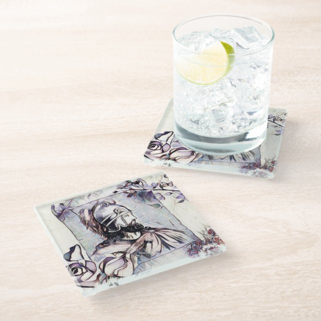 Vartan Mamikonian Glass Coaster (Angled)