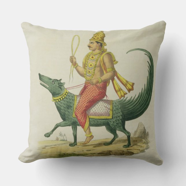 Varuna, God of the Oceans, engraved by Charles Eti Cushion (Front)