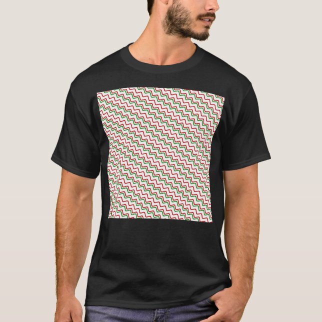 Varying Colour Waves Flowing Colourful Waving Happ T-Shirt (Front)
