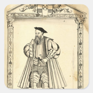 Vasco da Gama from 'Lendas da India' Square Sticker