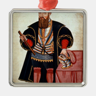 Vasco da Gama , illustration Metal Tree Decoration