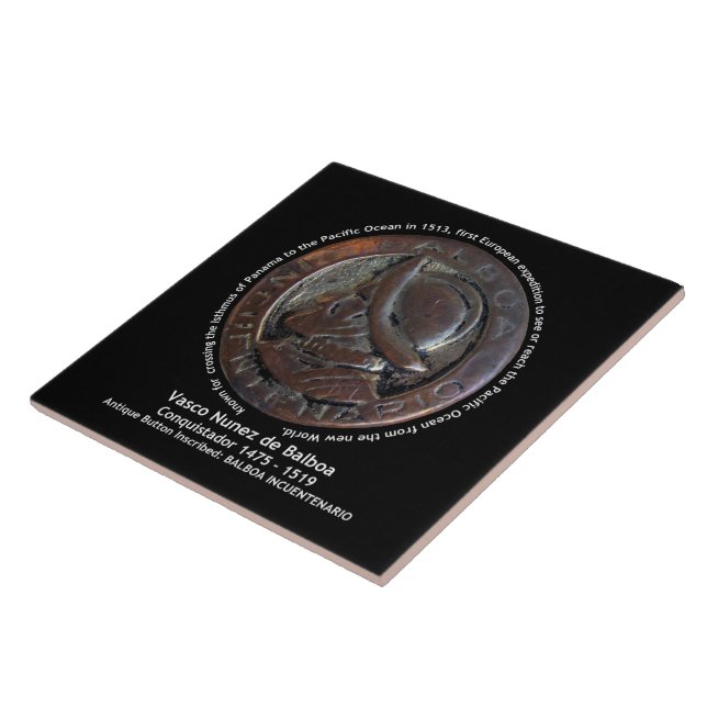 Vasco Nunez de Balboa Ceramic Tile (Side)