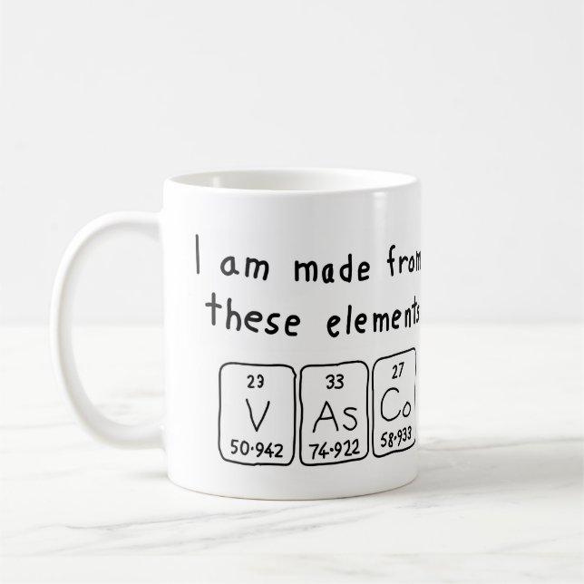Vasco periodic table name mug (Left)