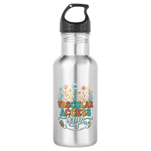 Vascular Access Team Floral Medical Shirt Design_1 532 Ml Water Bottle