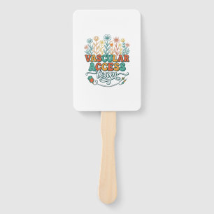 Vascular Access Team Floral Medical Shirt Design_1 Hand Fan