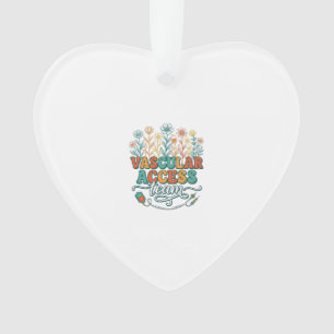 Vascular Access Team Floral Medical Shirt Design_1 Ornament