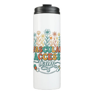 Vascular Access Team Floral Medical Shirt Design_1 Thermal Tumbler
