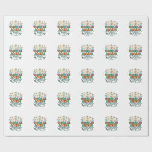 Vascular Access Team Floral Medical Shirt Design_1 Wrapping Paper