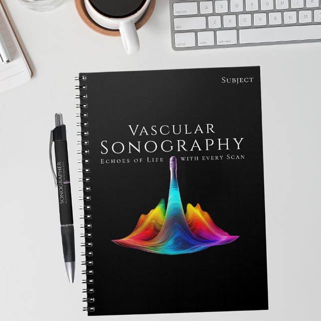 Vascular Sonographer-Colourful Ultrasound Waves Notebook (Vascular Sonographer-Colorful Ultrasound Waves Notebook)