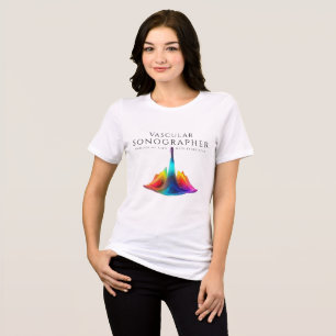 Vascular Sonographer-Colourful Ultrasound Waves Tri-Blend Shirt