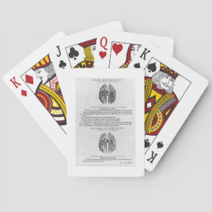 Vascular system of the brain playing cards