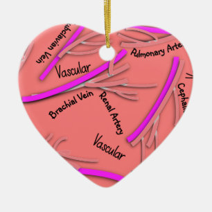 Vascular Veins and Arteries #58 Ceramic Ornament