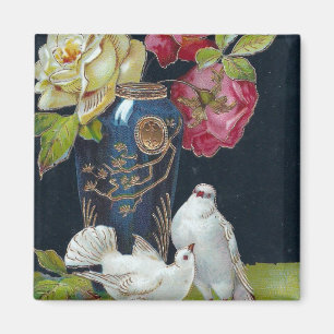 Vase and Doves Magnet