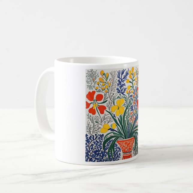 Vase and Wild Flowers  Coffee Mug (Front Left)
