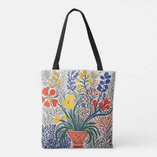 Vase and Wild Flowers Tote Bag