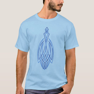 "Vase" Blue Pinstripe T-Shirt