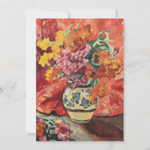 Vase de Fleurs à la Draperie Rouge   Louis Valtat