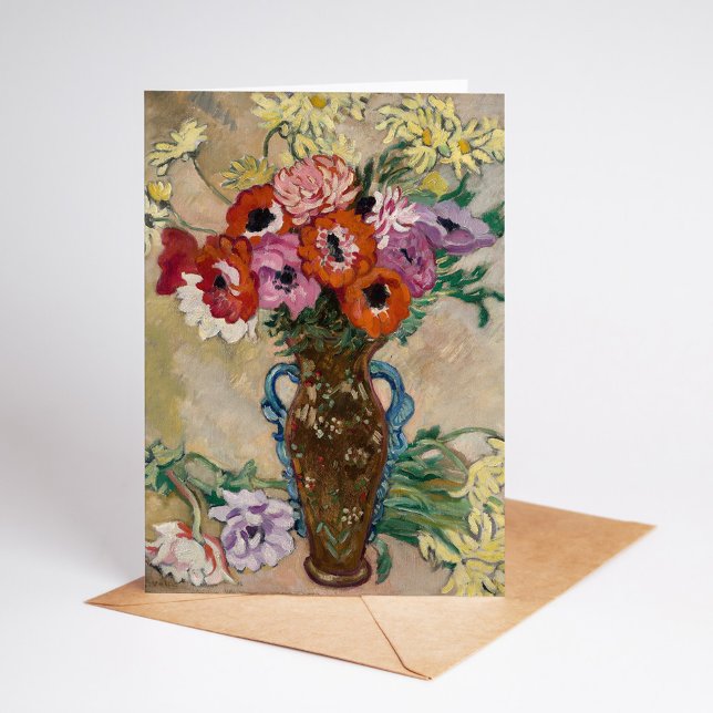 Vase Decorated with Anemones | Louis Valtat Card (Creator Uploaded)