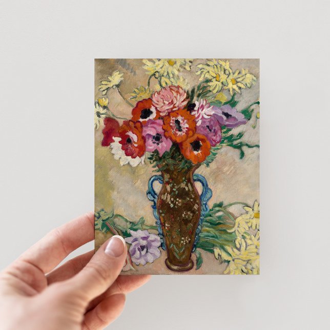 Vase Decorated with Anemones | Louis Valtat Postcard (Creator Uploaded)
