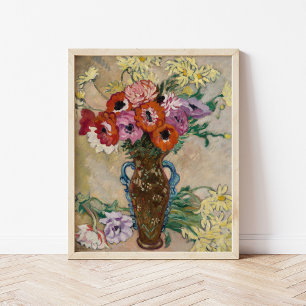 Vase Decorated with Anemones   Louis Valtat Poster