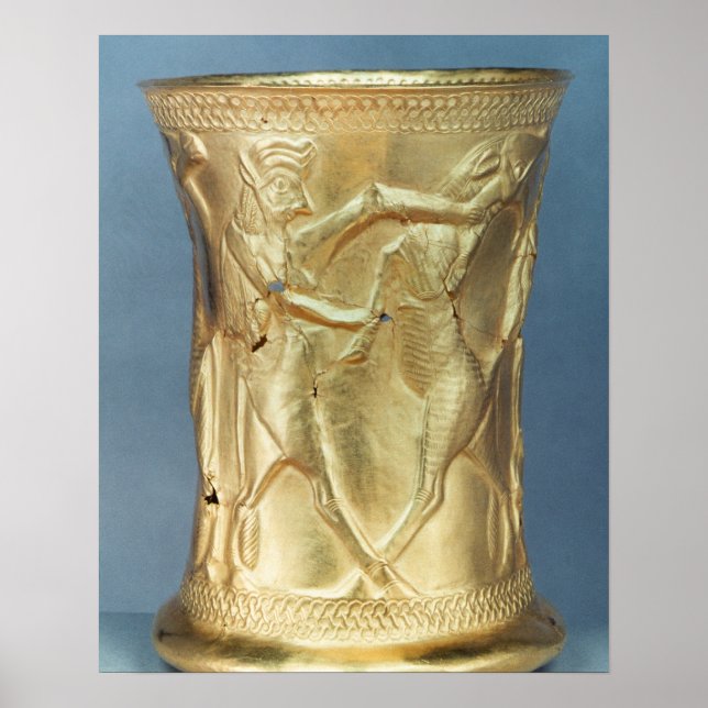 Vase decorated with mythological creatures, Persia Poster (Front)