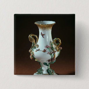 Vase Duplessis' with gold decoration 15 Cm Square Badge