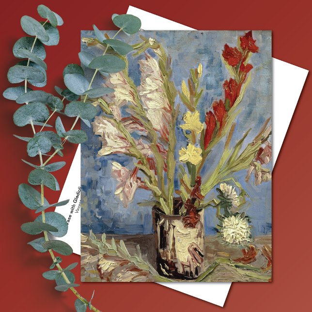 Vase Gladioli Asters Vincent van Gogh Postcard (Creator Uploaded)
