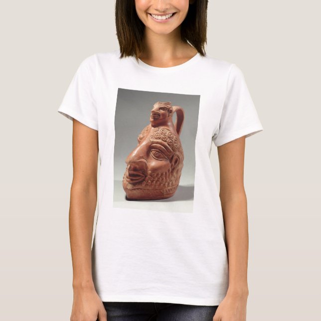 Vase in shape of double head, c.400 AD (pottery) T-Shirt (Front)