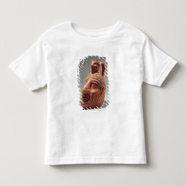 Vase in shape of double head, c.400 AD (pottery) Toddler T-Shirt (Front)