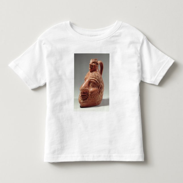 Vase in shape of double head, c.400 AD (pottery) Toddler T-Shirt (Front)