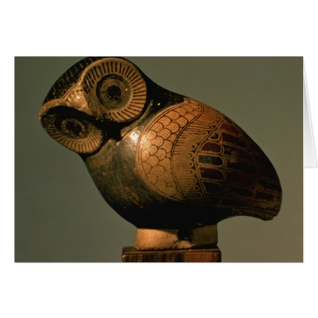 Vase in the form of an owl, Proto-Corinthian (Front Horizontal)