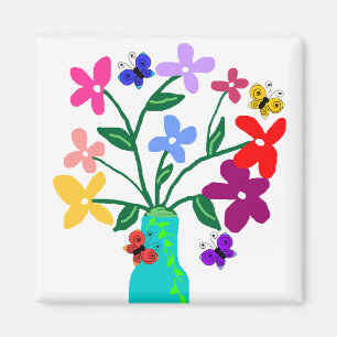 Vase n Flowers magnets