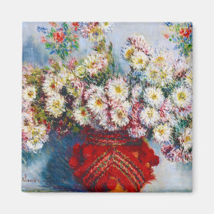 Vase of Chrysanthemums Claude Monet Magnet