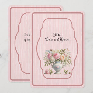 Vase of Coloured Peonies Card