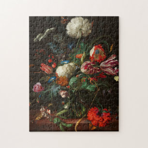 Vase of Flowers, 1660 by Jan Davidsz de Heem Jigsaw Puzzle
