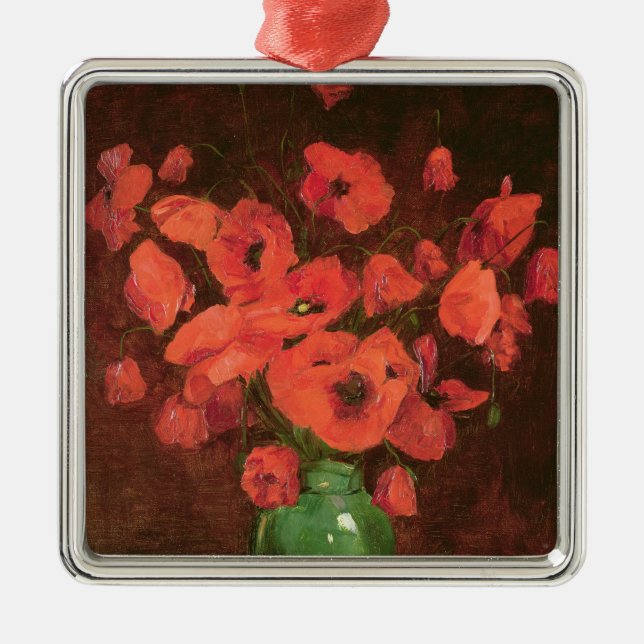 Vase of Flowers 2 Metal Tree Decoration (Front)