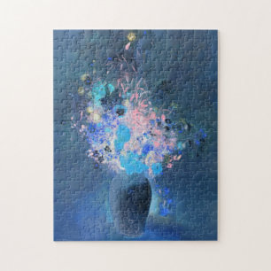 Vase of Flowers (Blue Rendering), Odilon Redon Jigsaw Puzzle