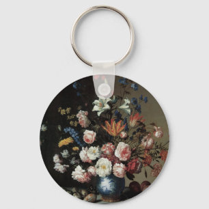 Vase of Flowers by a Window, Balthasar van der Ast Key Ring